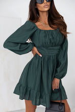 Load image into Gallery viewer, Square Neck Ruffle Hem Dress