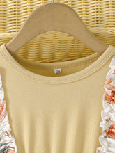 Load image into Gallery viewer, Printed Round Neck Flounce Sleeve Dress