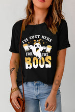 Load image into Gallery viewer, Round Neck Short Sleeve Ghost Graphic T-Shirt