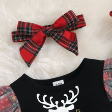 Load image into Gallery viewer, Round Neck Long Sleeve MERRY CHRISMAS Reindeer Graphic Dress