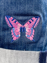 Load image into Gallery viewer, Pink Butterflies Embroidered Jeans
