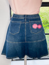 Load image into Gallery viewer, Pink Sunflowers Jean Skirt
