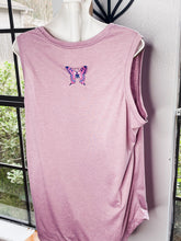 Load image into Gallery viewer, Dusty Rose Pink Butterfly Embroidered Top
