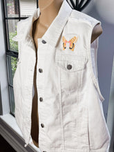Load image into Gallery viewer, Custom White Sequins Butterfly Jacket
