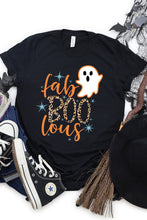 Load image into Gallery viewer, Round Neck Short Sleeve Ghost Graphic T-Shirt
