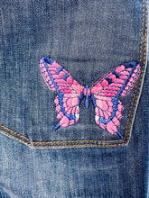 Load image into Gallery viewer, Pink Butterflies Embroidered Jeans
