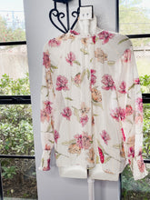 Load image into Gallery viewer, Shimmering Gold and Pink Floral Blouse
