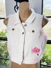 Load image into Gallery viewer, Tie Dye Pink Floral Embroidered Vest
