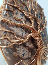 Load image into Gallery viewer, Leopard Skin Agate &quot;Tree of Life&quot; Pendant
