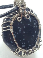 Load image into Gallery viewer, Snowflake Obsidian &quot;Tree of Life&quot; Pendant

